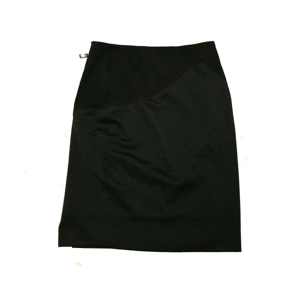 NWT Joseph Ribkoff Skirt size 6 Black Stretch Business Career 24281 Sexy Slit